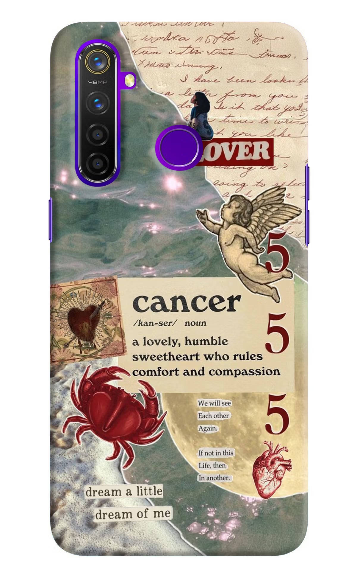 Cancer Zodiac Realme 5 Pro Hard Case Back Cover by Casekaro