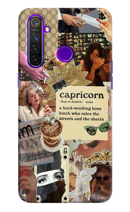 Capricorn Zodiac Realme 5 Pro Hard Case Back Cover by Casekaro
