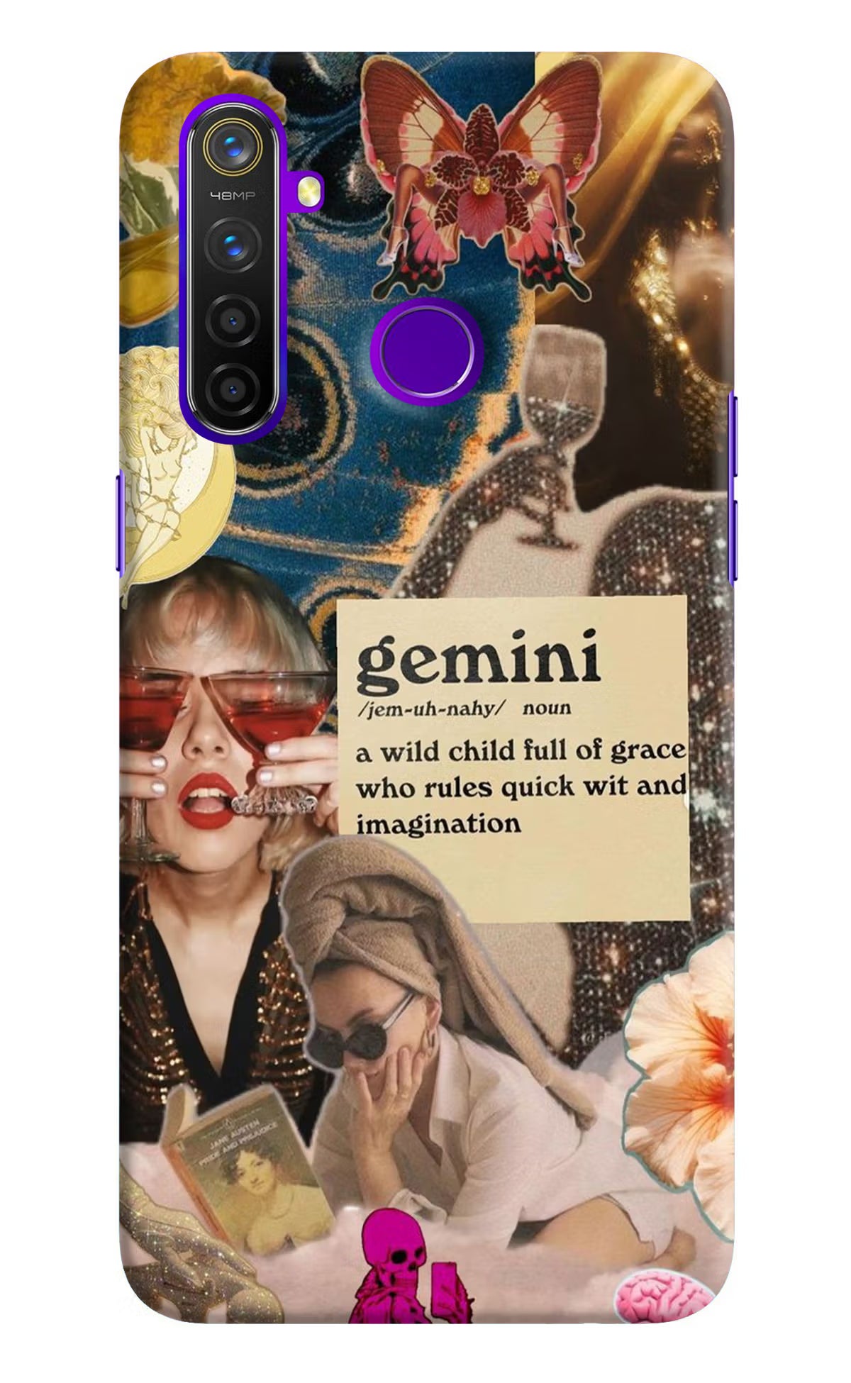 Gemini Zodiac Realme 5 Pro Hard Case Back Cover by Casekaro