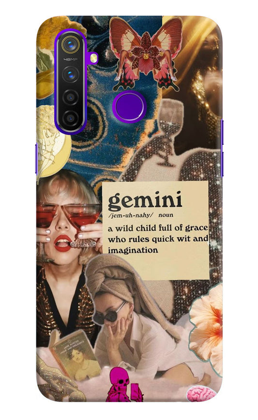 Gemini Zodiac Realme 5 Pro Hard Case Back Cover by Casekaro