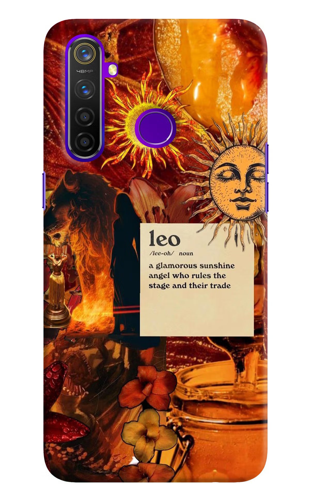 Leo Zodiac Realme 5 Pro Hard Case Back Cover by Casekaro