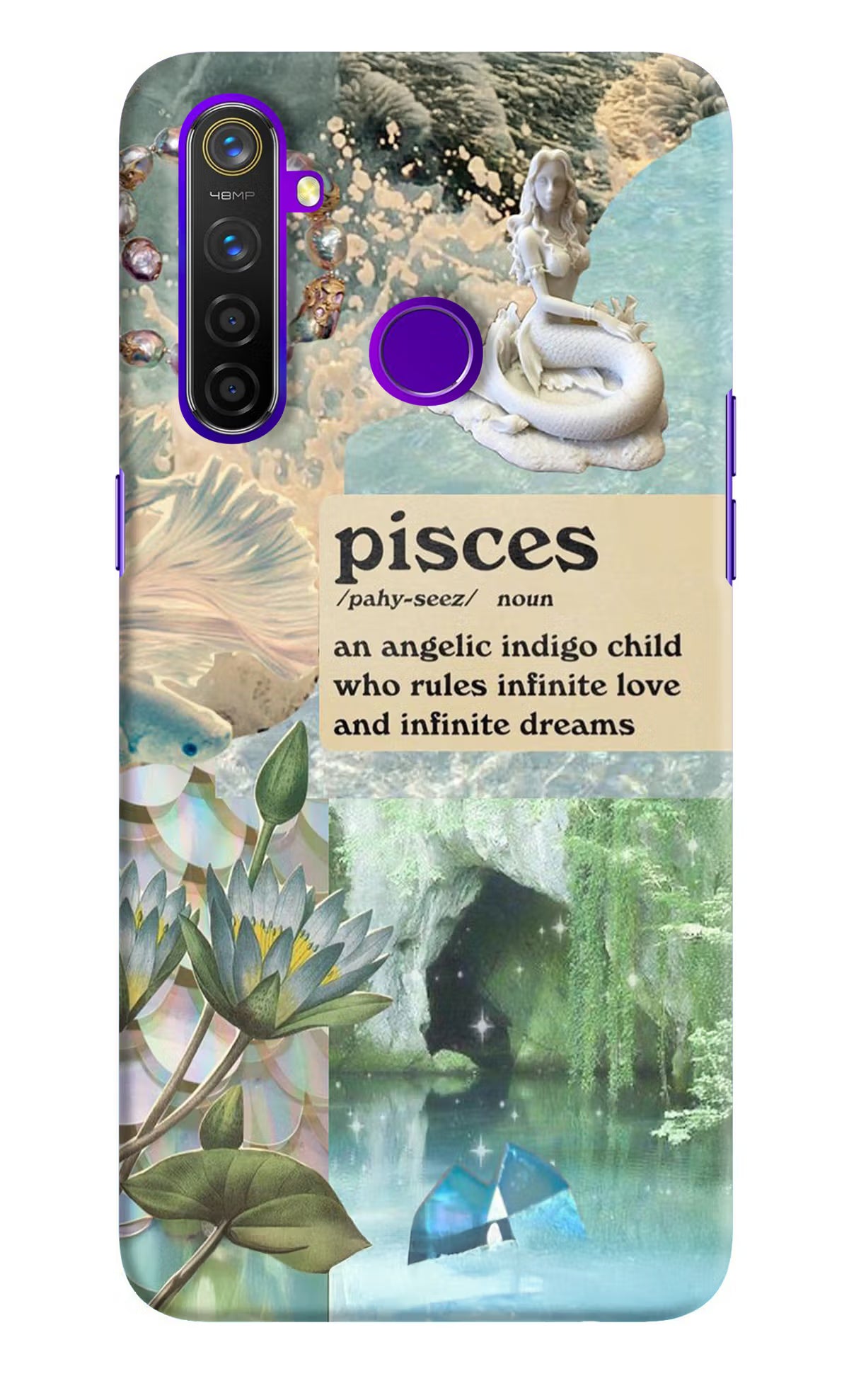 Pisces Zodiac Realme 5 Pro Hard Case Back Cover by Casekaro