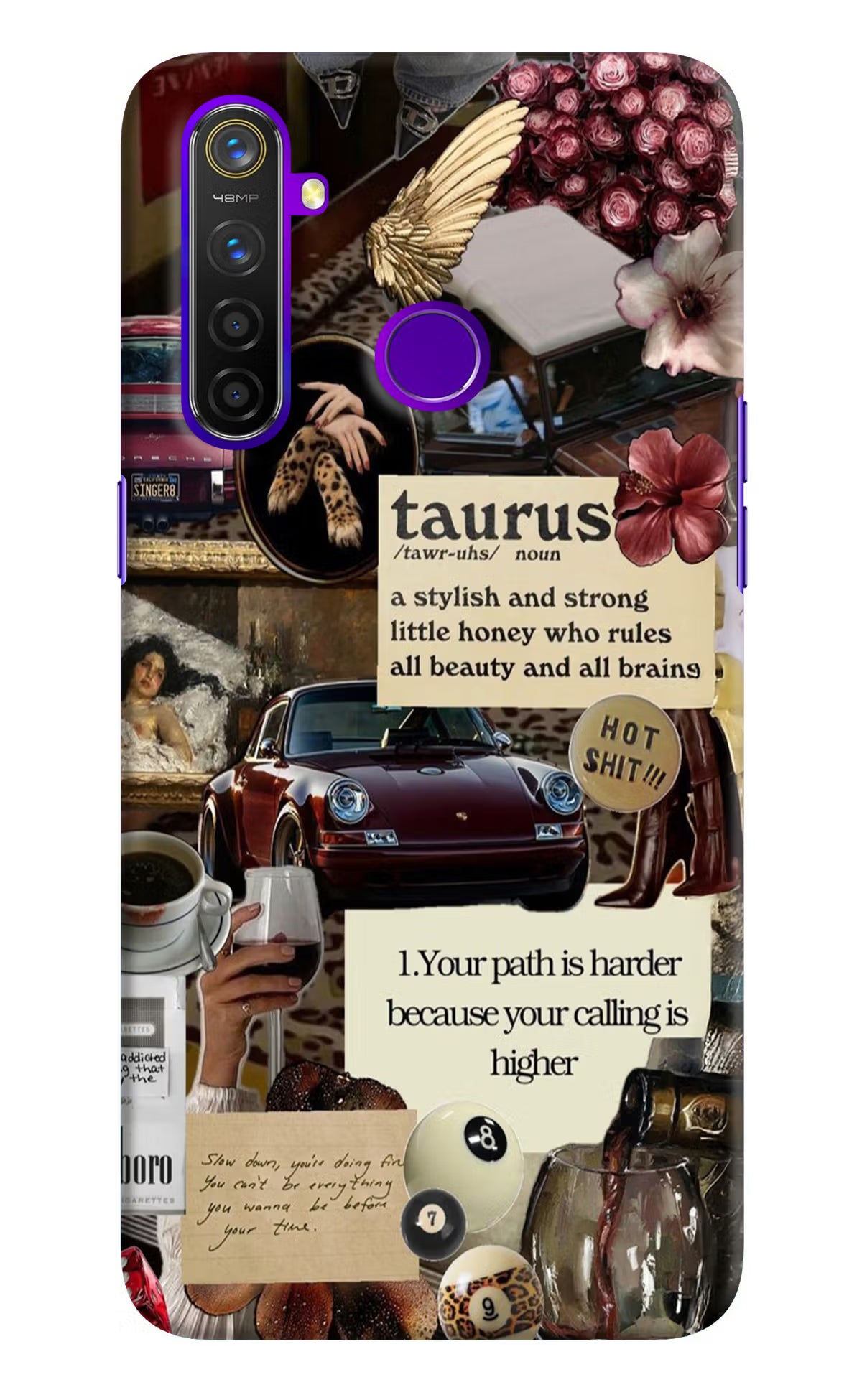 Taurus Zodiac Realme 5 Pro Hard Case Back Cover by Casekaro