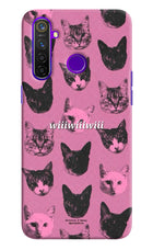 Pink Cats Realme 5 Pro Hard Case Back Cover by Casekaro