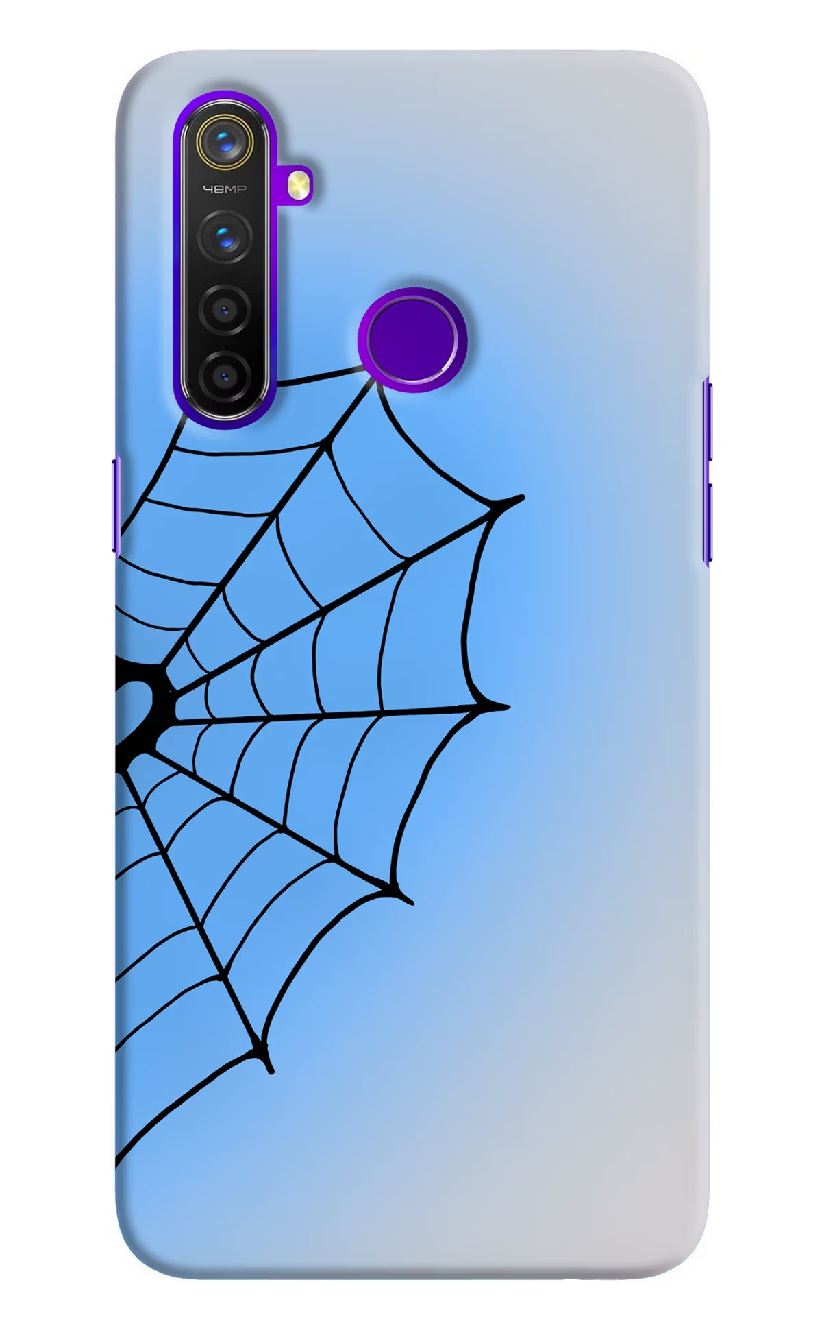 Blue Web Realme 5 Pro Back Cover