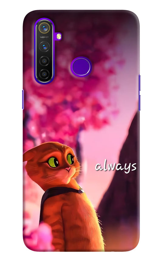 Always Cat Realme 5 Pro Hard Case Back Cover by Casekaro