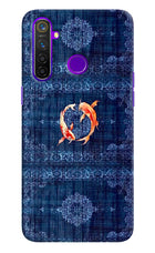 Koi Blue Realme 5 Pro Hard Case Back Cover by Casekaro