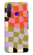 Wavy Grid Realme 5 Pro Hard Case Back Cover by Casekaro