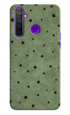 Green Stars Realme 5 Pro Hard Case Back Cover by Casekaro