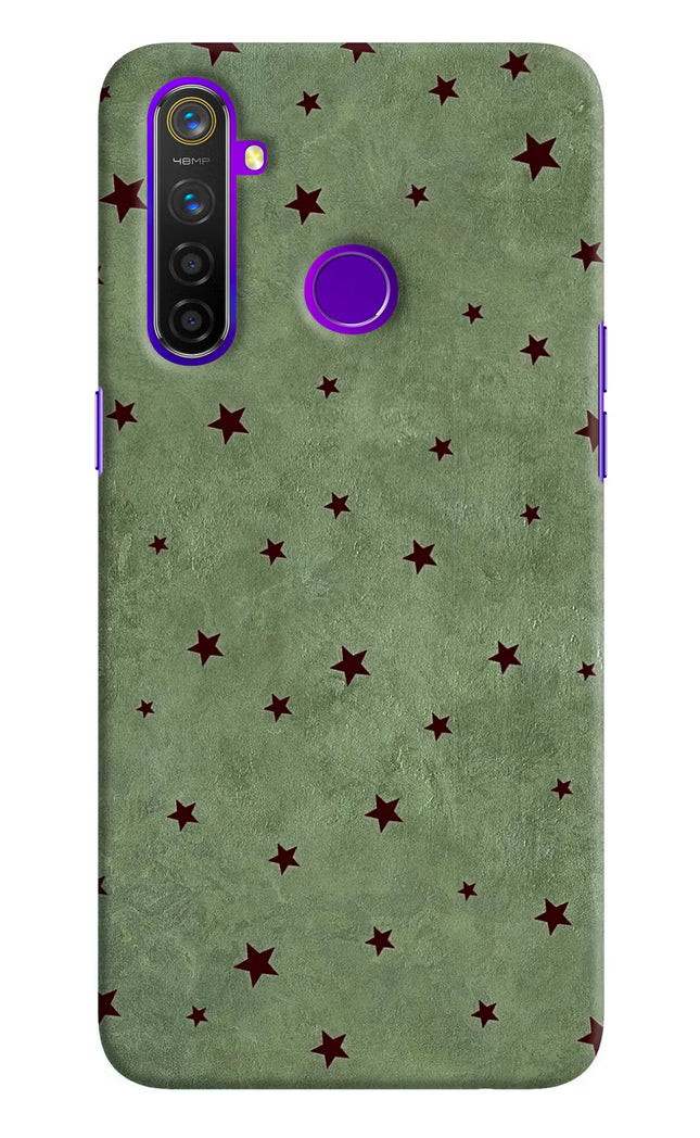 Green Stars Realme 5 Pro Hard Case Back Cover by Casekaro