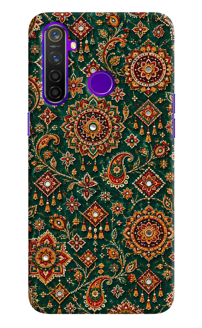 Green Pataka Realme 5 Pro Hard Case Back Cover by Casekaro