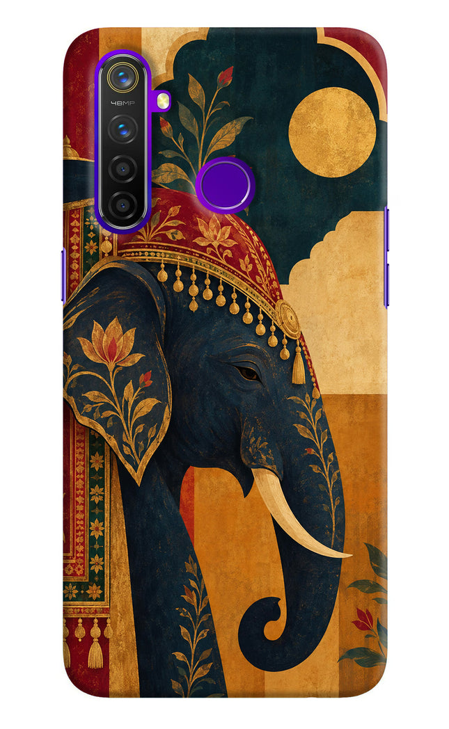 Royal Elephant Realme 5 Pro Hard Case Back Cover by Casekaro