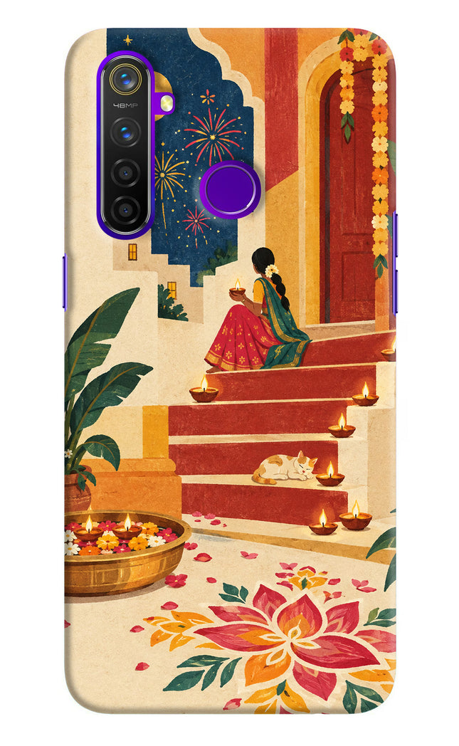 Diwali Rangoli Realme 5 Pro Hard Case Back Cover by Casekaro