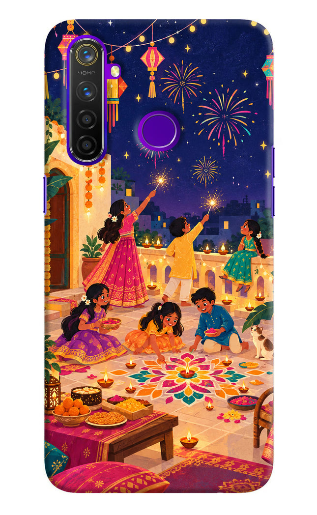 Diwali Night Realme 5 Pro Hard Case Back Cover by Casekaro