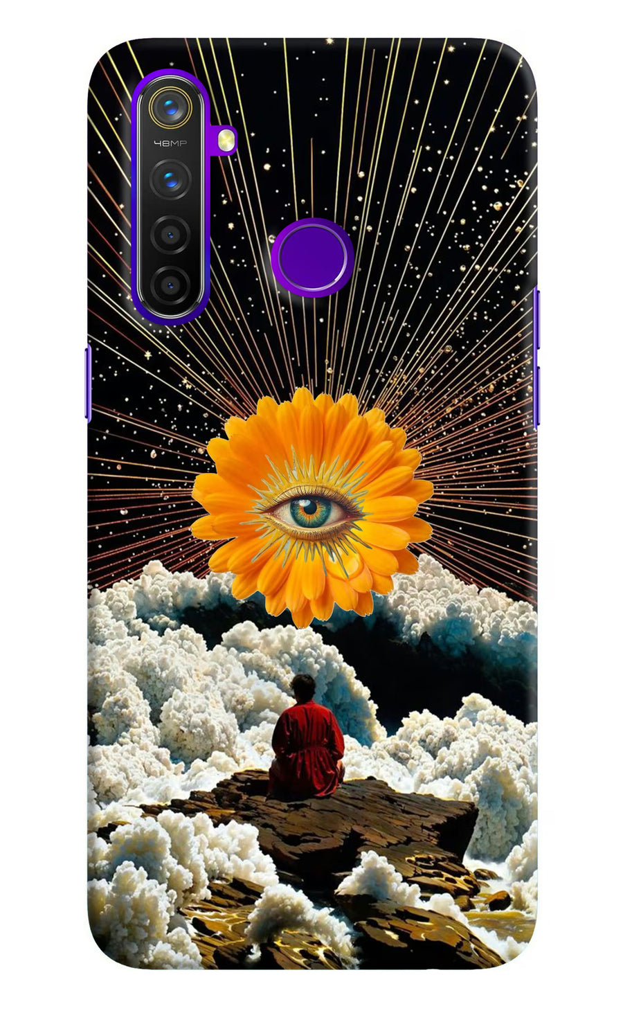 Cosmic Flower Realme 5 Pro Back Cover, Hard case