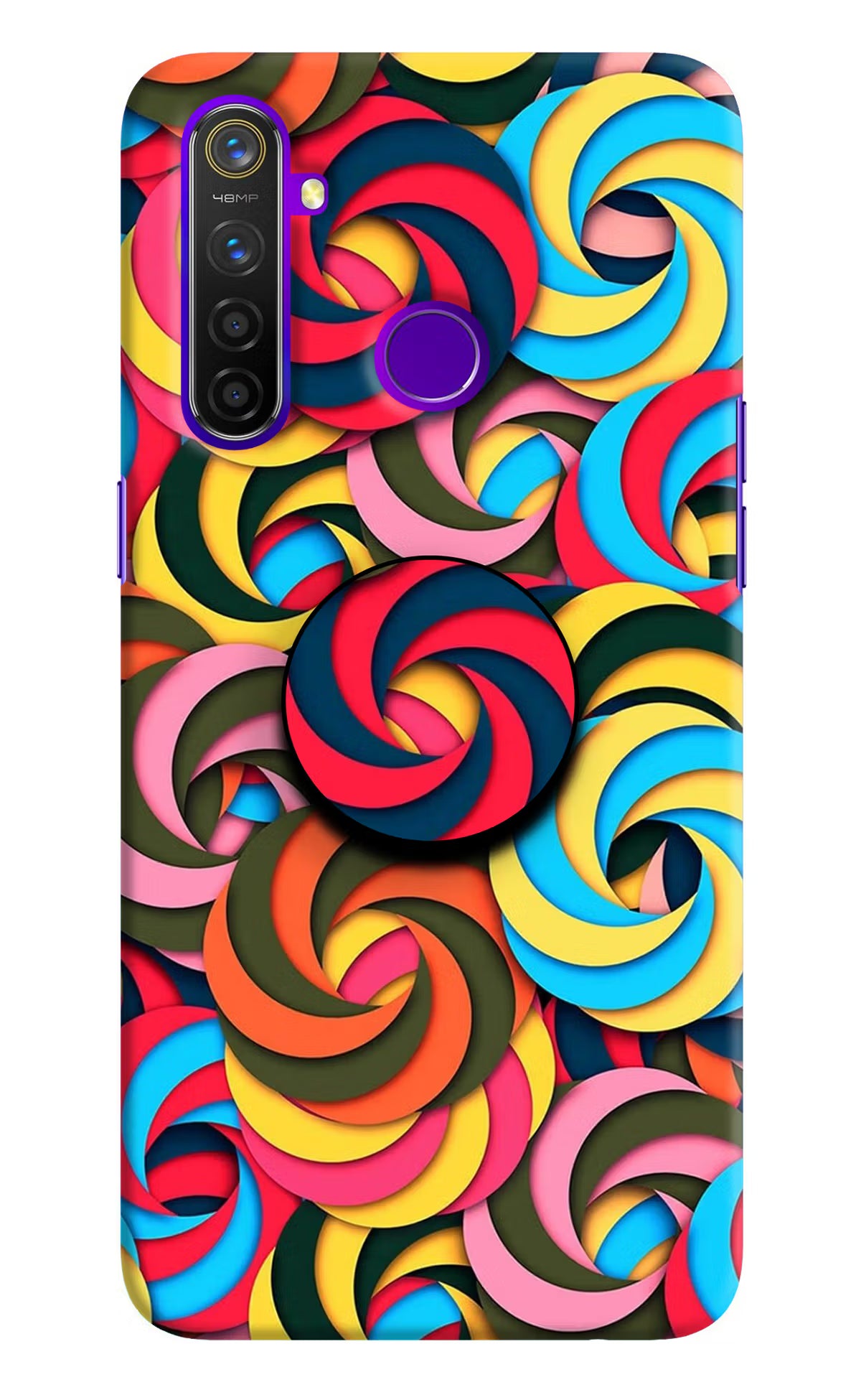 Spiral Pattern Realme 5 Pro Pop Case by Casekaro