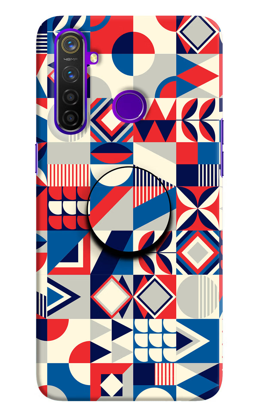 Colorful Pattern Realme 5 Pro Pop Case, Hard case