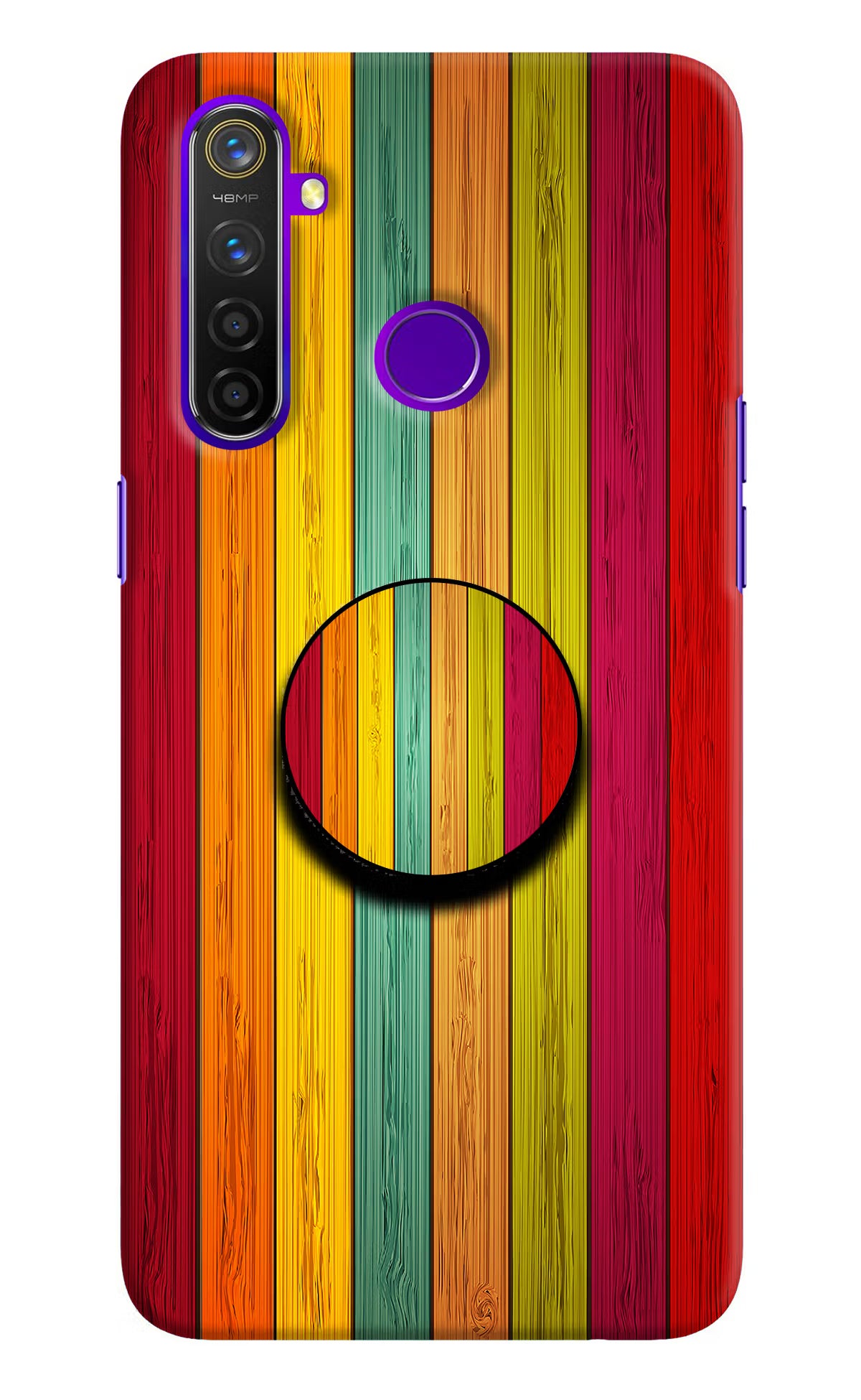 Multicolor Wooden Realme 5 Pro Pop Case by Casekaro