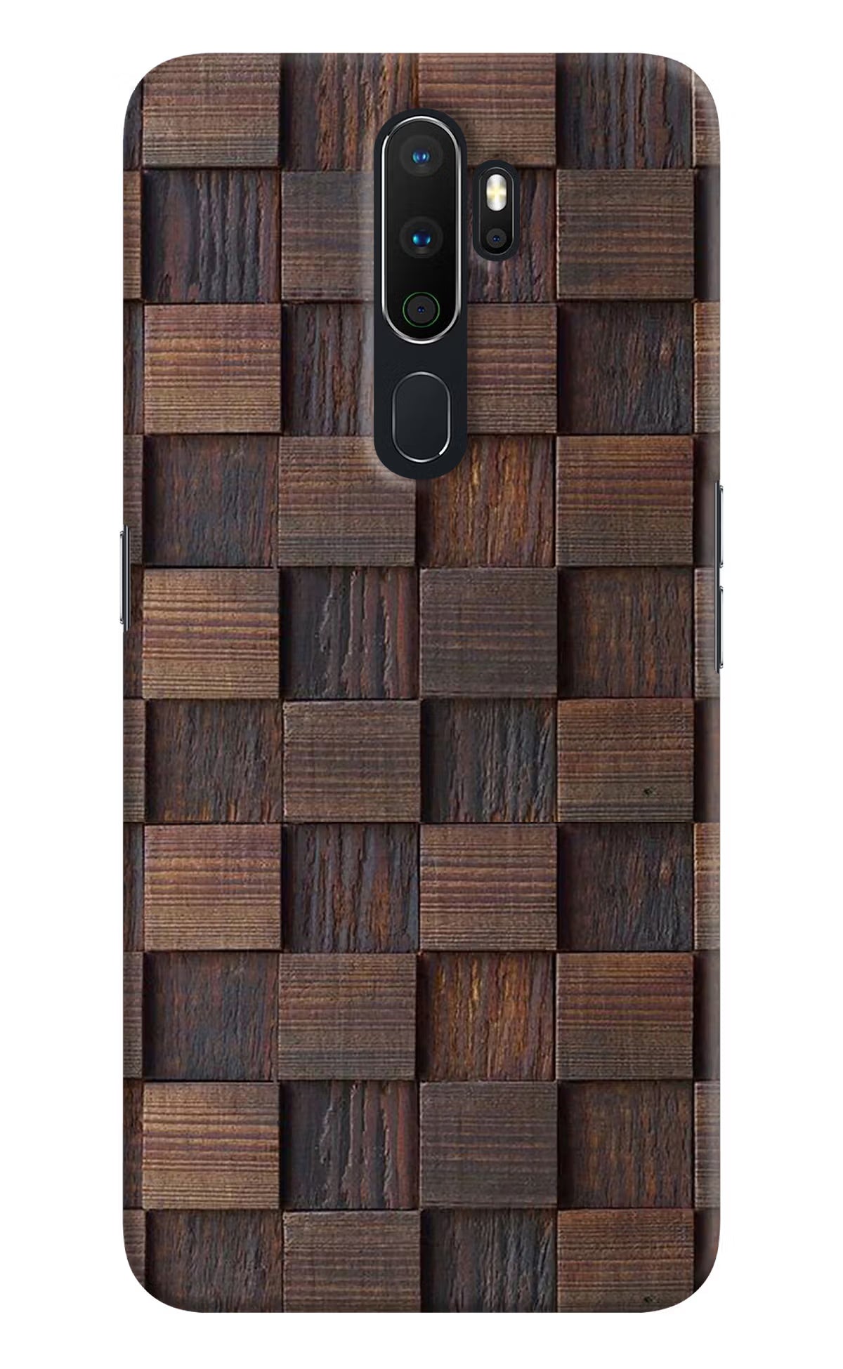 Wooden Cube Design Oppo A5 2020/A9 2020 Hard Case Back Cover by Casekaro