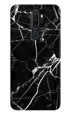 Black Marble Pattern Oppo A5 2020/A9 2020 Hard Case Back Cover by Casekaro