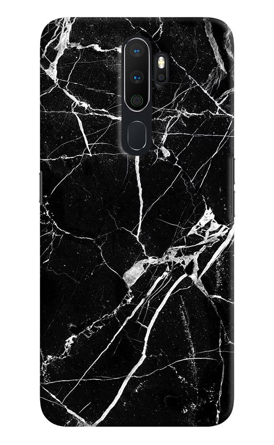 Black Marble Pattern Oppo A5 2020/A9 2020 Hard Case Back Cover by Casekaro