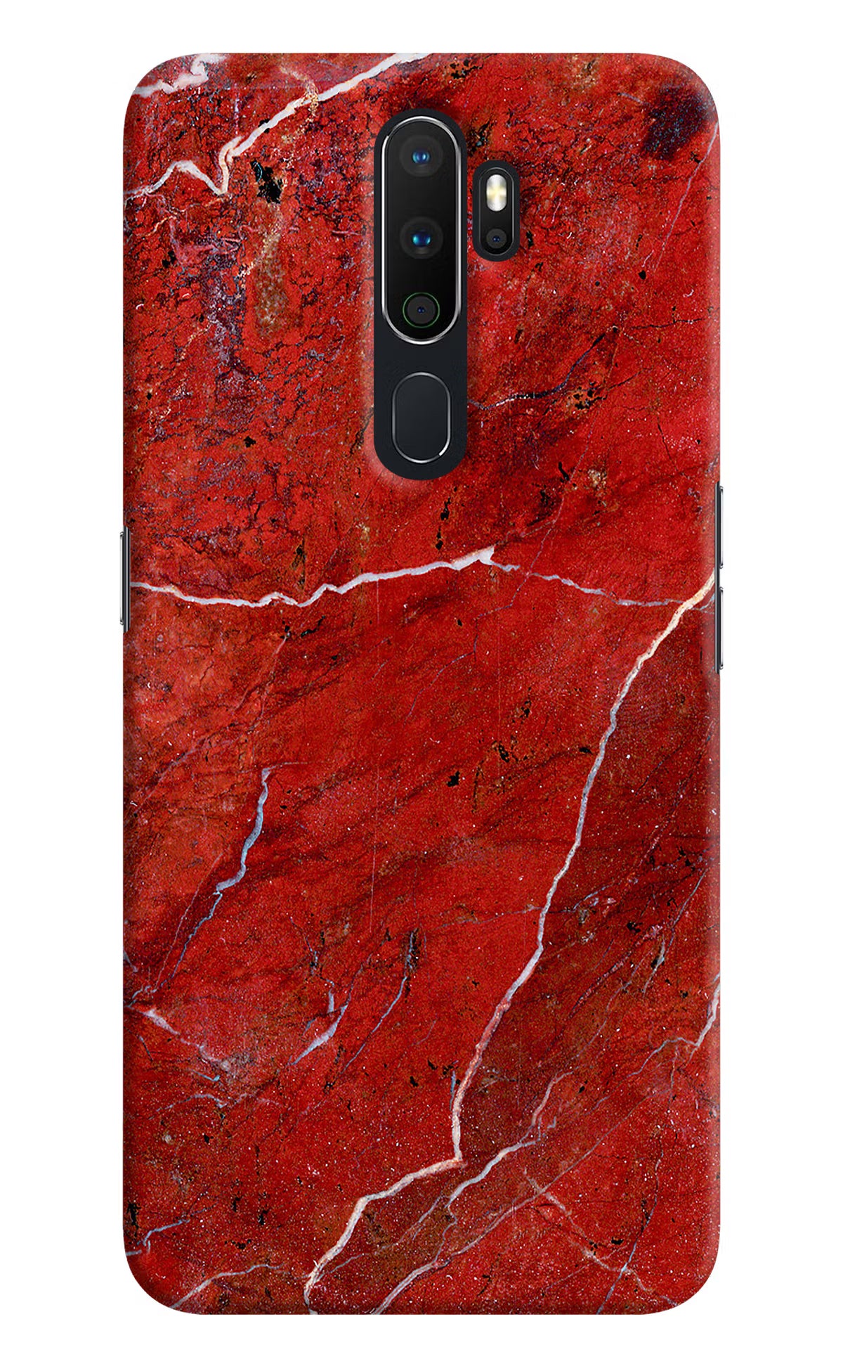 Red Marble Design Oppo A5 2020/A9 2020 Hard Case Back Cover by Casekaro
