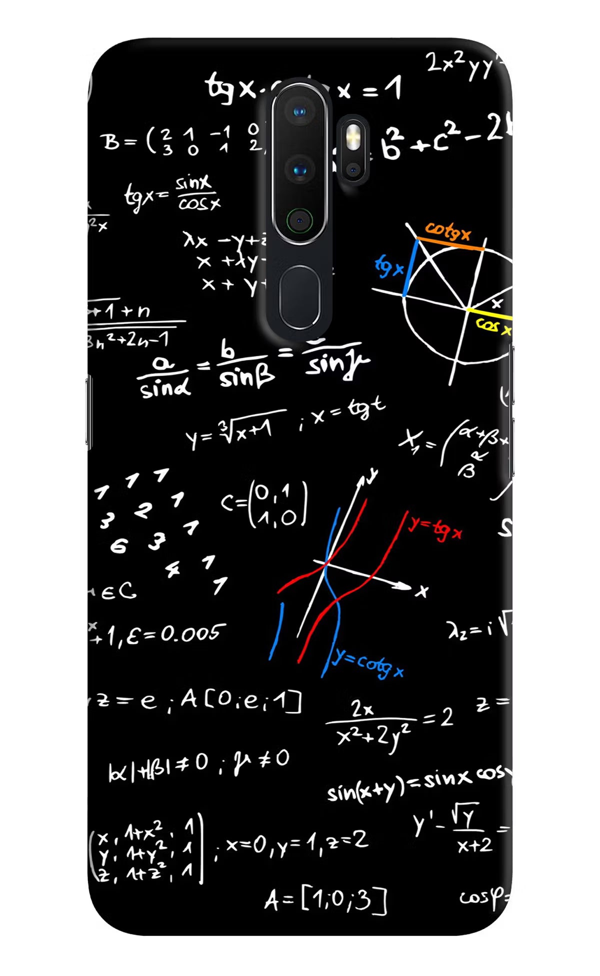 Mathematics Formula Oppo A5 2020/A9 2020 Hard Case Back Cover by Casekaro