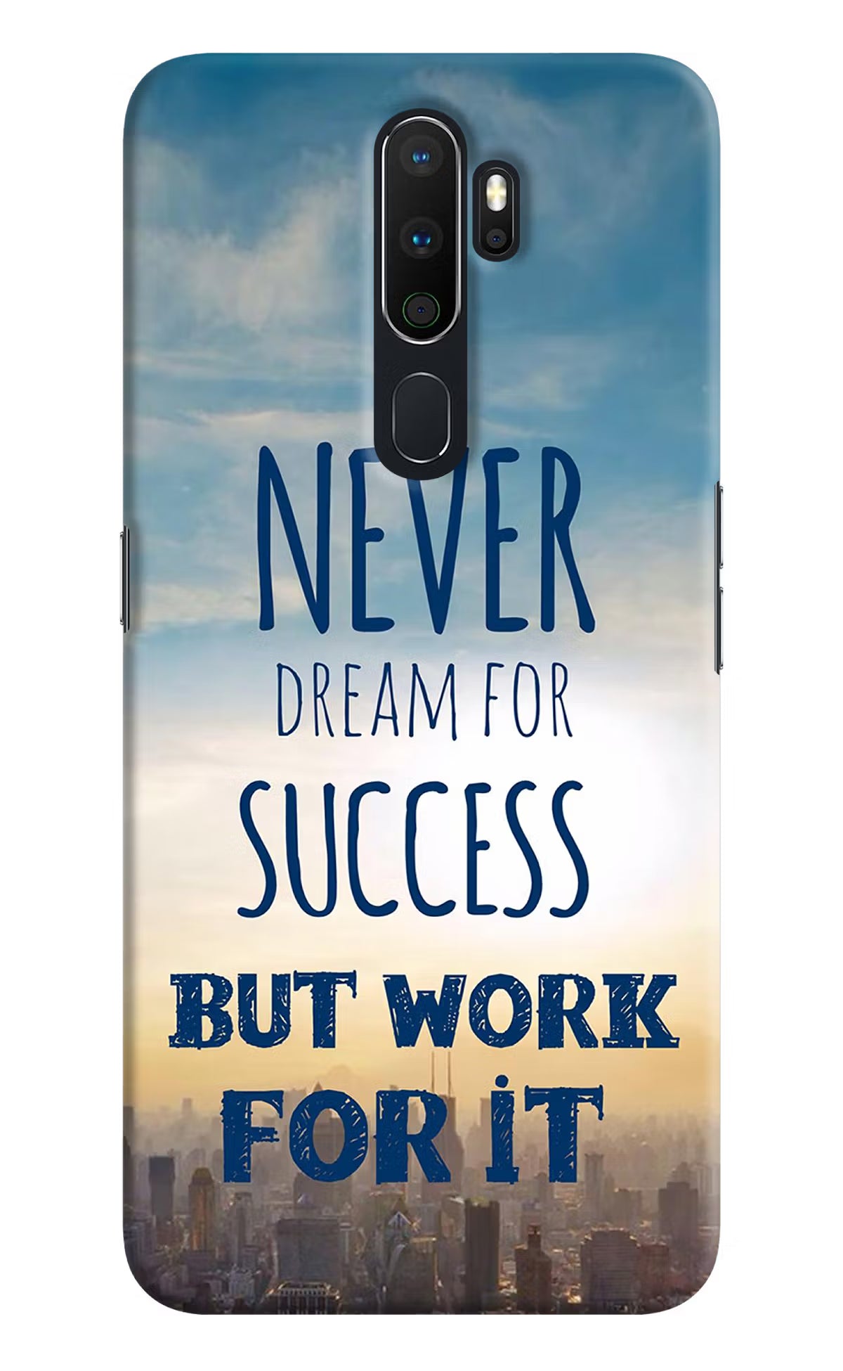 Never Dream For Success But Work For It Oppo A5 2020/A9 2020 Hard Case Back Cover by Casekaro