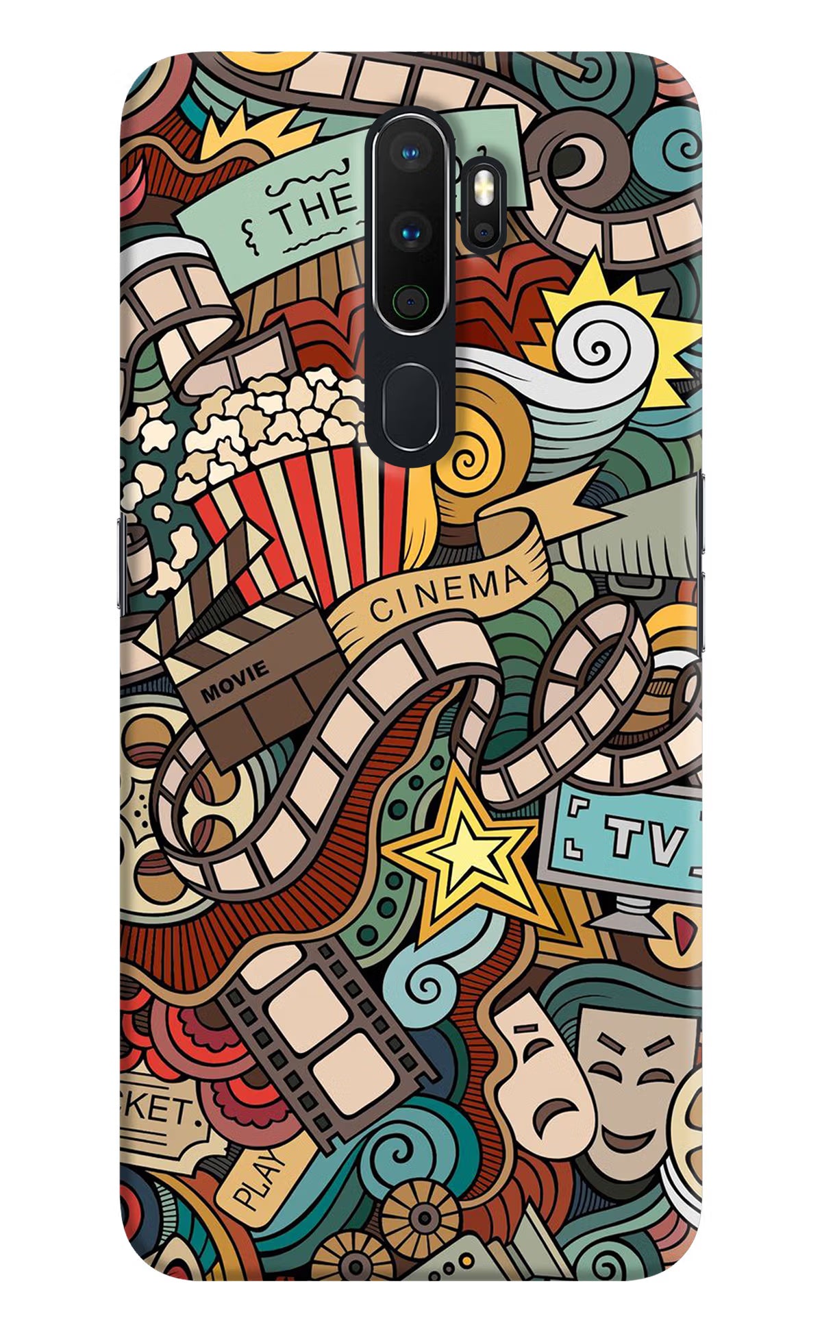 Cinema Abstract Oppo A5 2020/A9 2020 Hard Case Back Cover by Casekaro