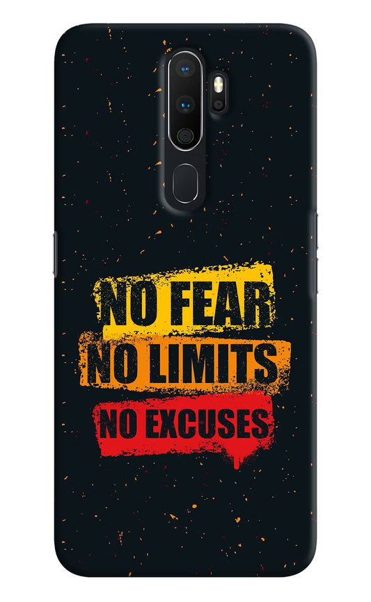 No Fear No Limits No Excuse Oppo A5 2020/A9 2020 Hard Case Back Cover by Casekaro