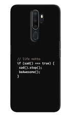 Life Motto Code Oppo A5 2020/A9 2020 Hard Case Back Cover by Casekaro