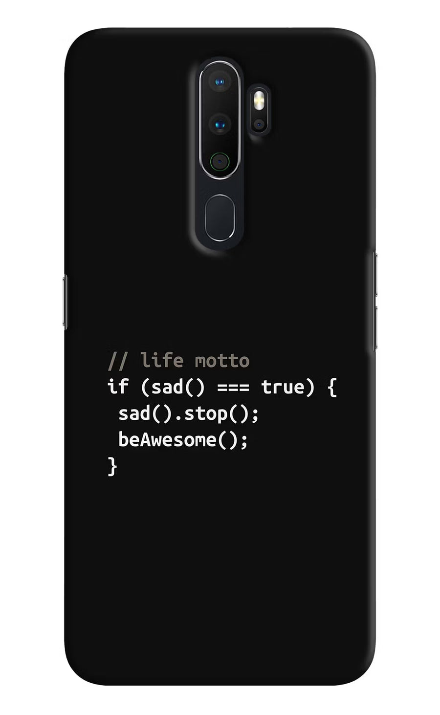Life Motto Code Oppo A5 2020/A9 2020 Back Cover, Hard case