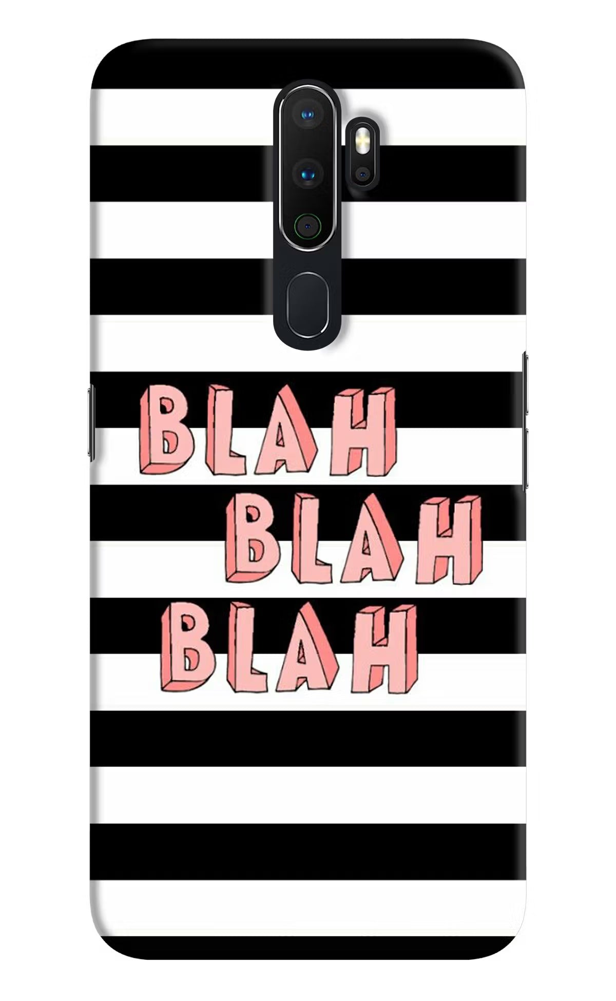 Blah Blah Blah Oppo A5 2020/A9 2020 Hard Case Back Cover by Casekaro