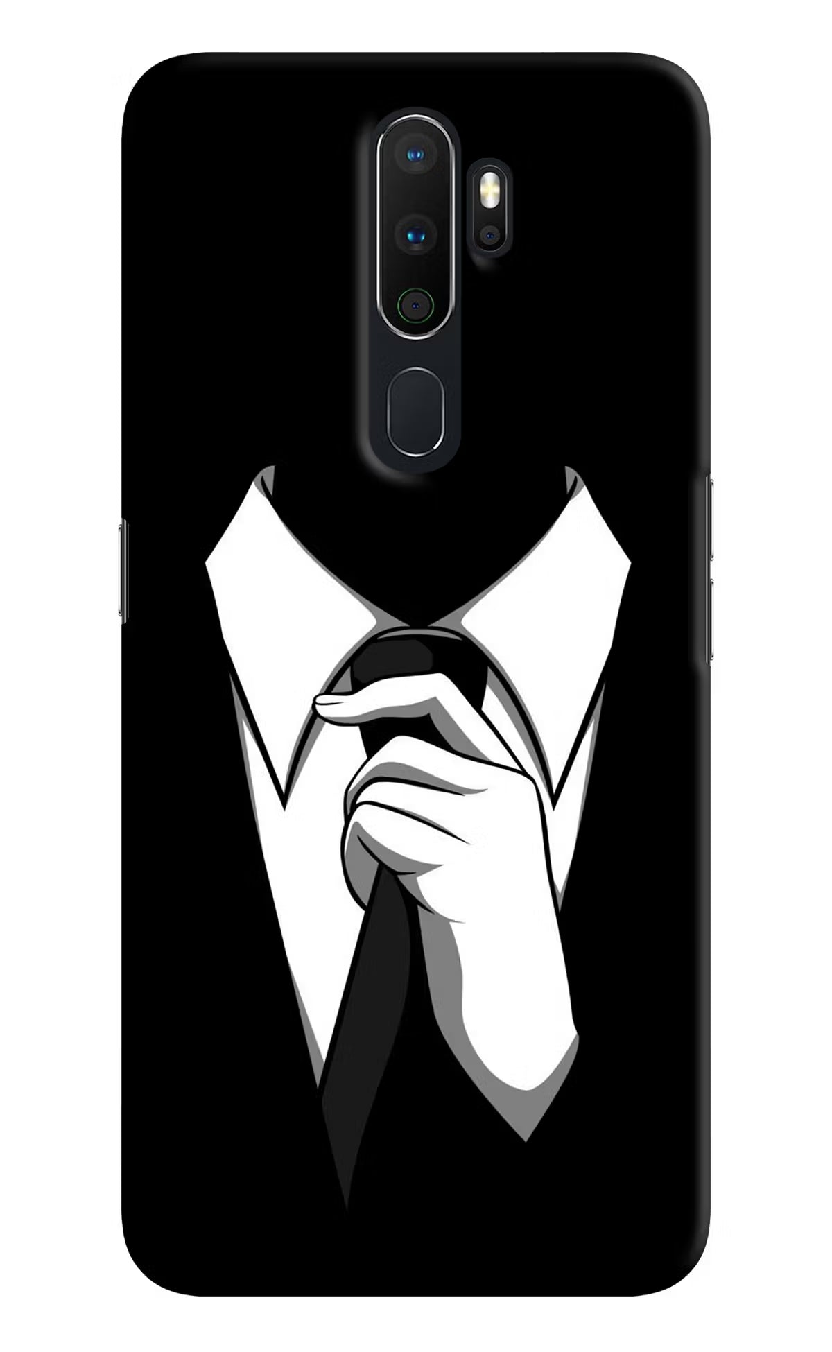 Black Tie Oppo A5 2020/A9 2020 Hard Case Back Cover by Casekaro