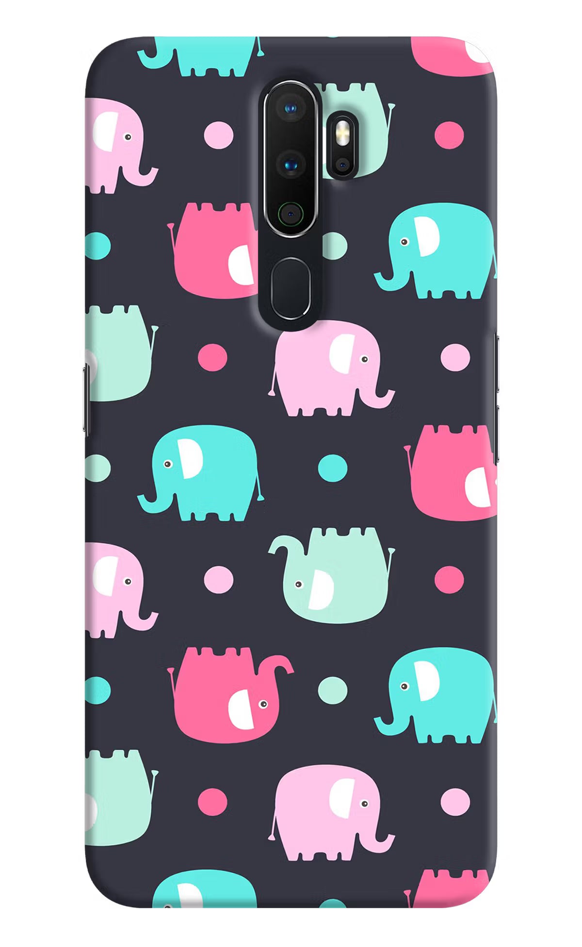 Elephants Oppo A5 2020/A9 2020 Hard Case Back Cover by Casekaro