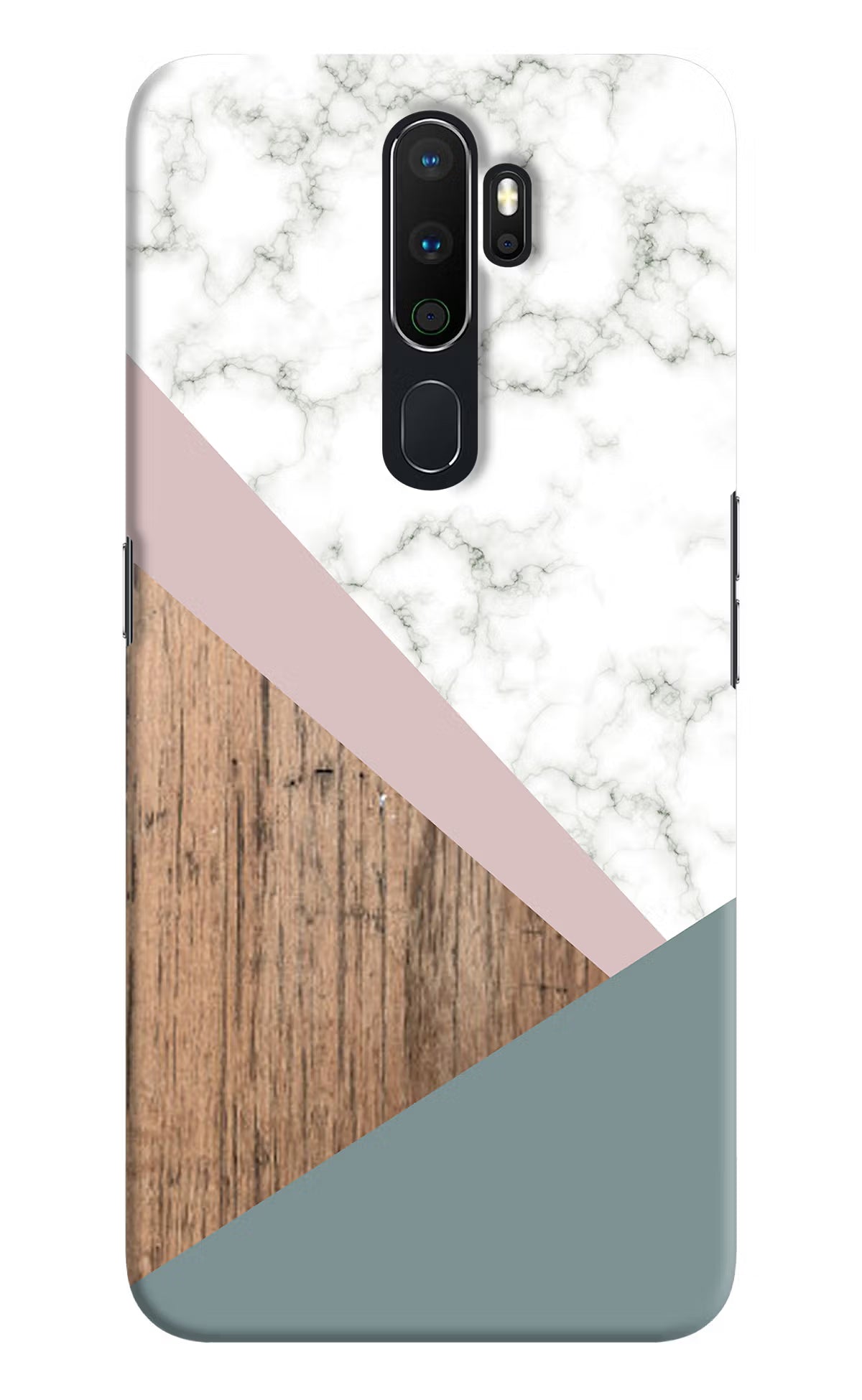 Marble wood Abstract Oppo A5 2020/A9 2020 Hard Case Back Cover by Casekaro