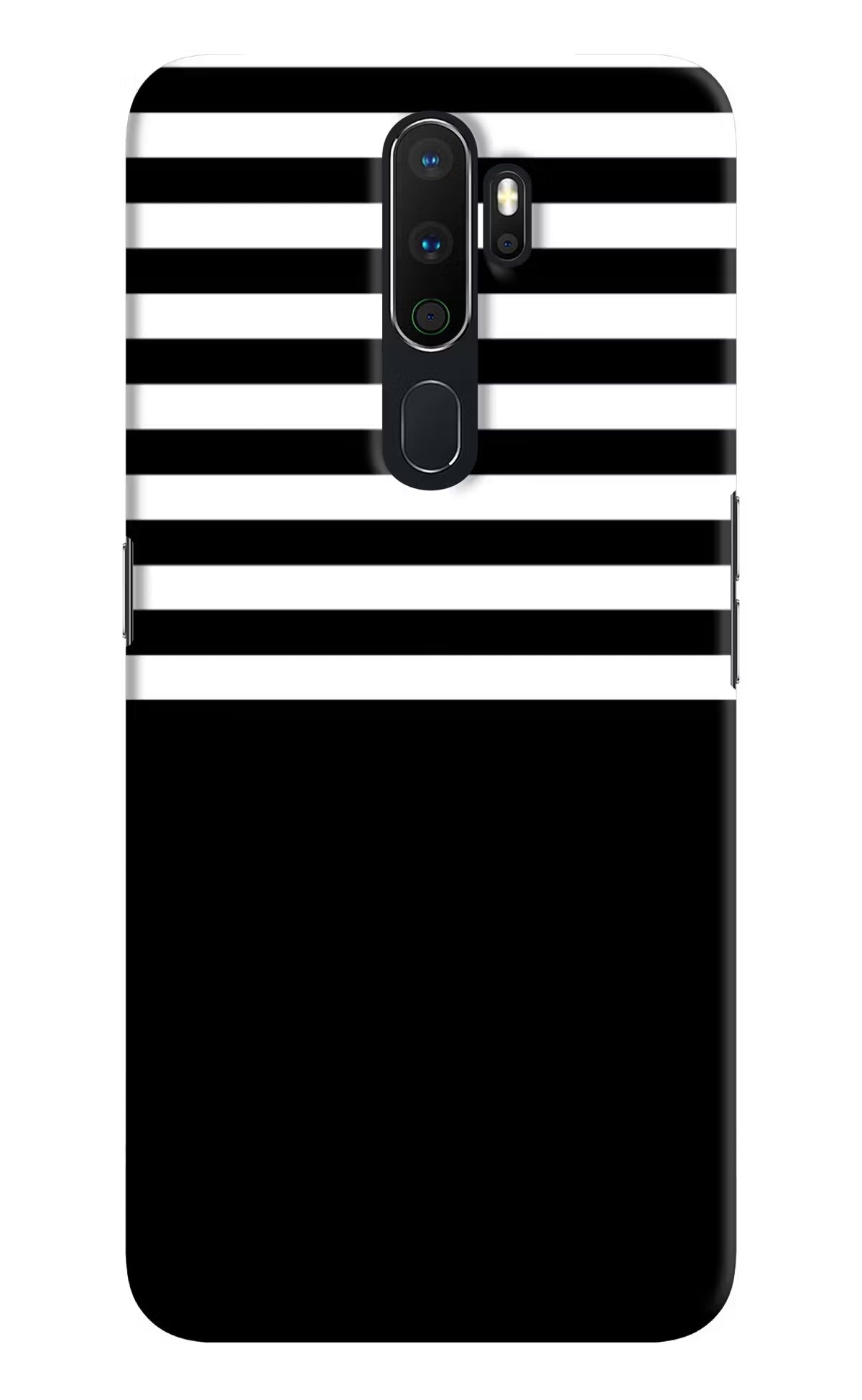 Black and White Print Oppo A5 2020/A9 2020 Hard Case Back Cover by Casekaro