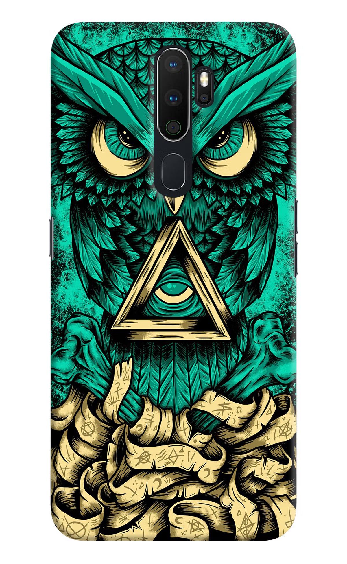 Green Owl Oppo A5 2020/A9 2020 Hard Case Back Cover by Casekaro