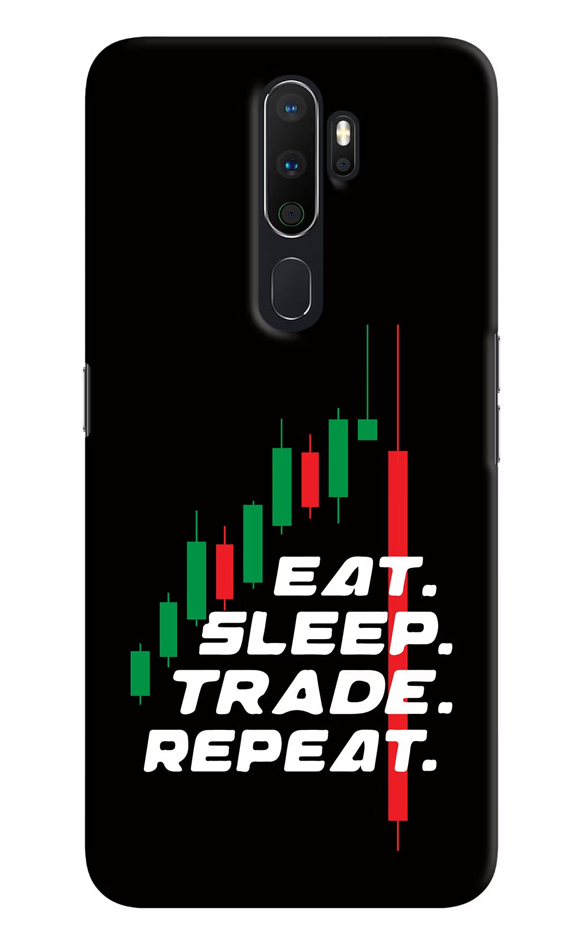 Eat Sleep Trade Repeat Oppo A5 2020/A9 2020 Hard Case Back Cover by Casekaro