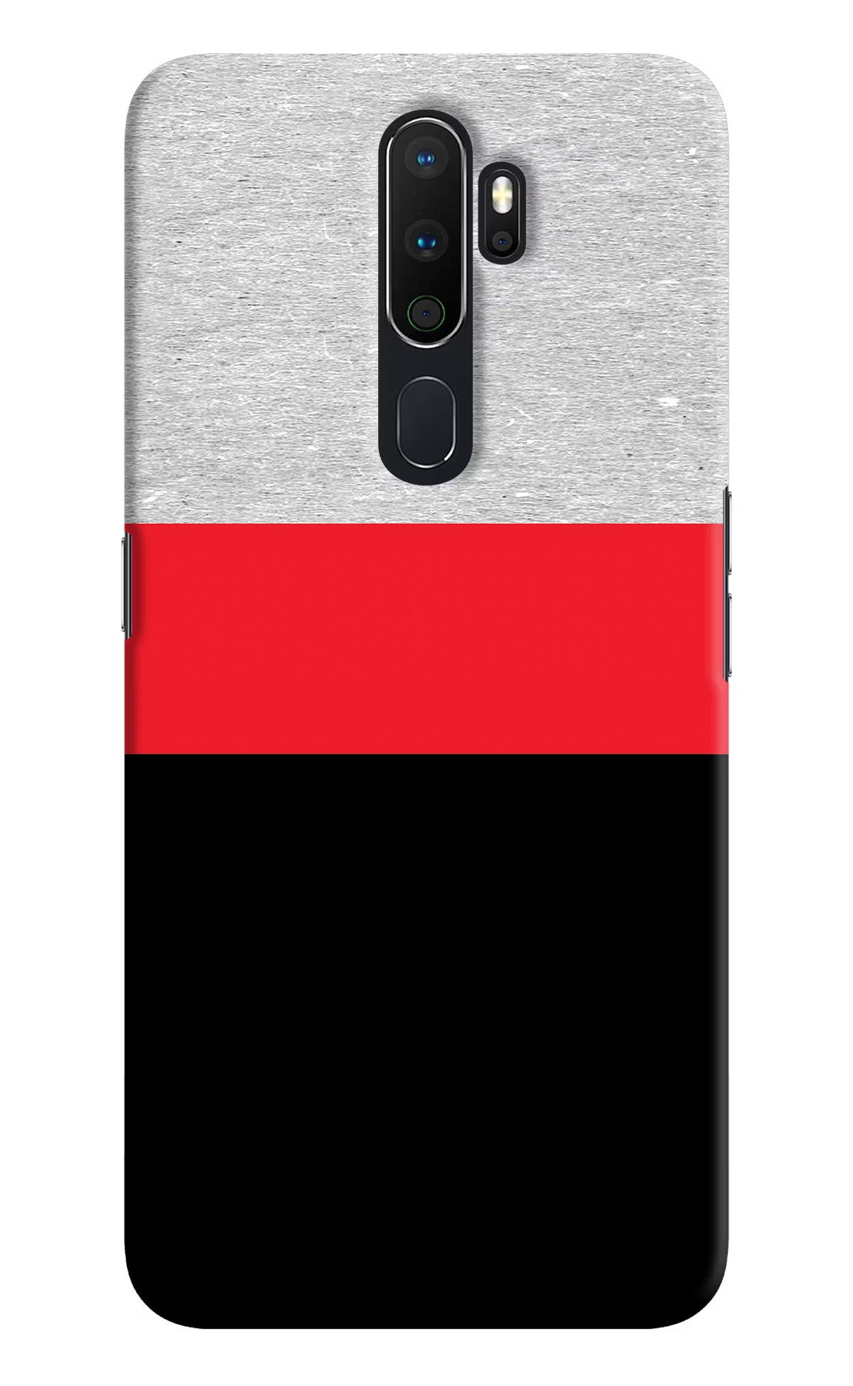 Tri Color Pattern Oppo A5 2020/A9 2020 Hard Case Back Cover by Casekaro