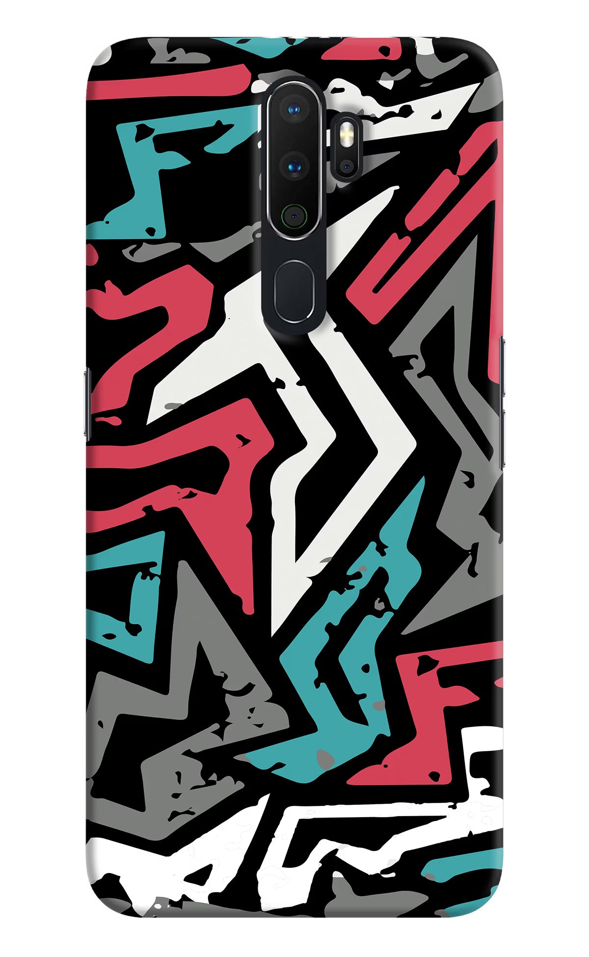 Geometric Graffiti Oppo A5 2020/A9 2020 Hard Case Back Cover by Casekaro