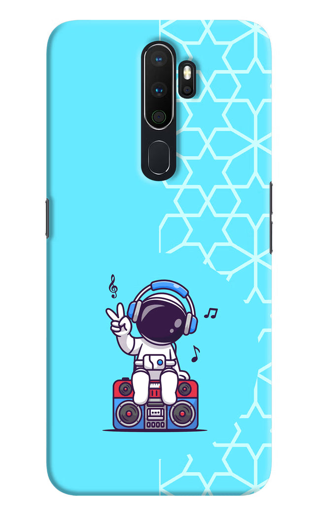 Cute Astronaut Chilling Oppo A5 2020/A9 2020 Hard Case Back Cover by Casekaro