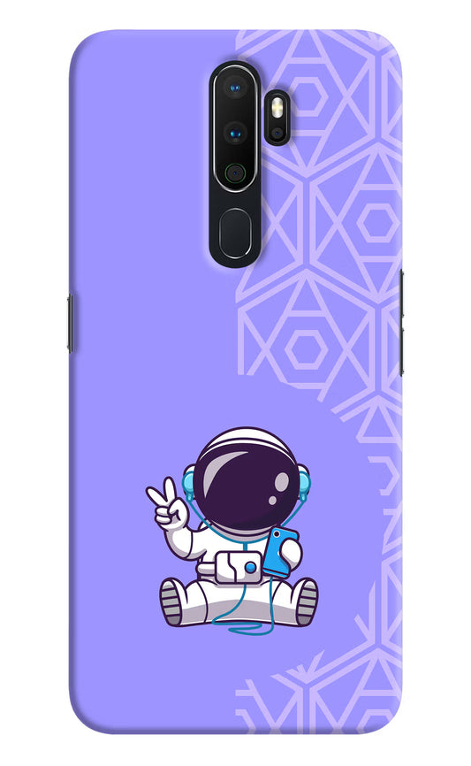 Cute Astronaut Chilling Oppo A5 2020/A9 2020 Hard Case Back Cover by Casekaro