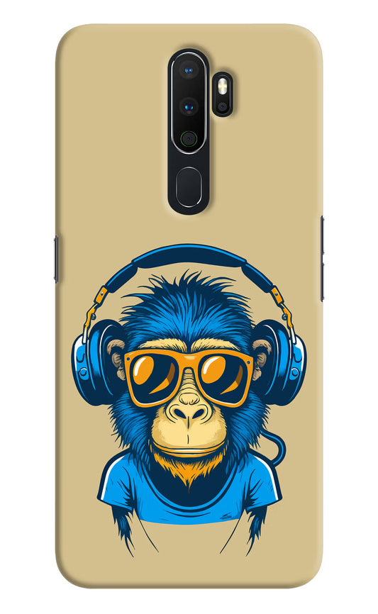 Monkey Headphone Oppo A5 2020/A9 2020 Hard Case Back Cover by Casekaro