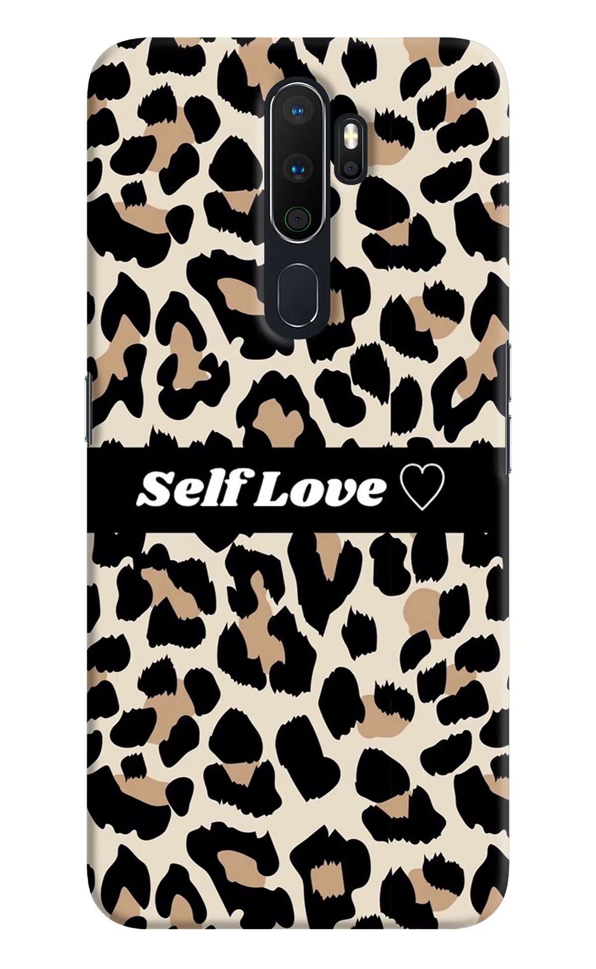 Leopard Print Self Love Oppo A5 2020/A9 2020 Hard Case Back Cover by Casekaro