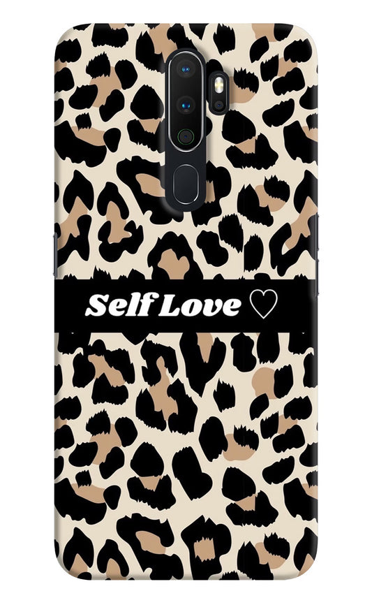 Leopard Print Self Love Oppo A5 2020/A9 2020 Hard Case Back Cover by Casekaro