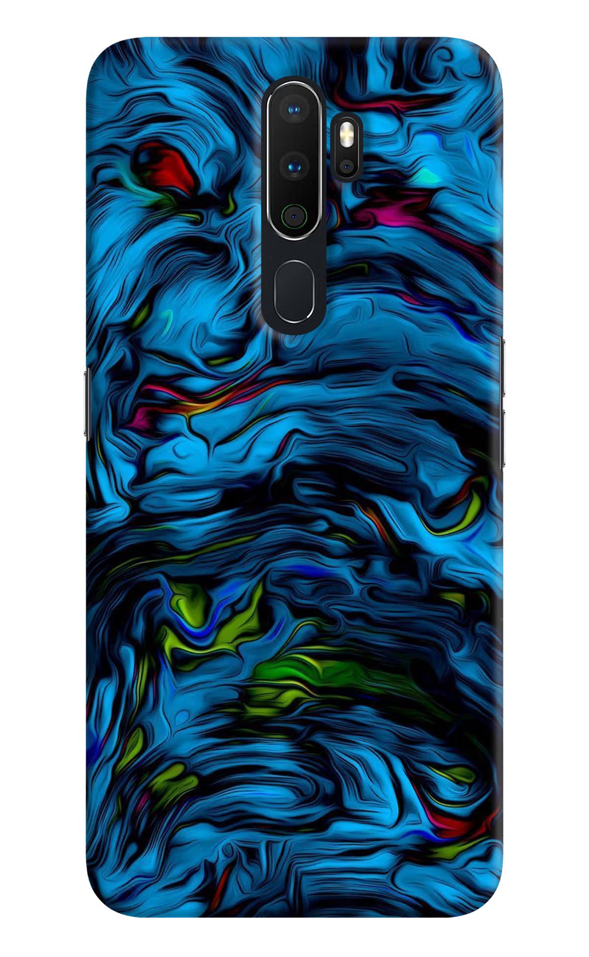 Dark Blue Abstract Oppo A5 2020/A9 2020 Hard Case Back Cover by Casekaro
