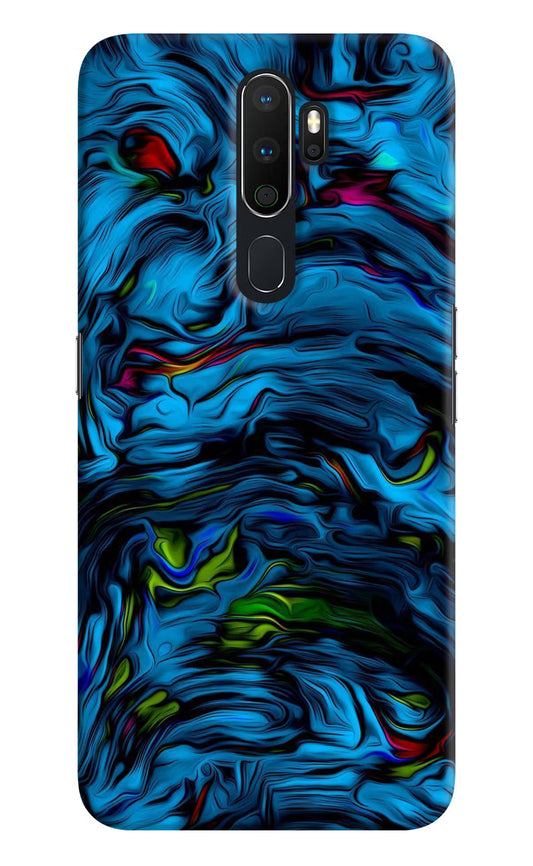 Dark Blue Abstract Oppo A5 2020/A9 2020 Hard Case Back Cover by Casekaro