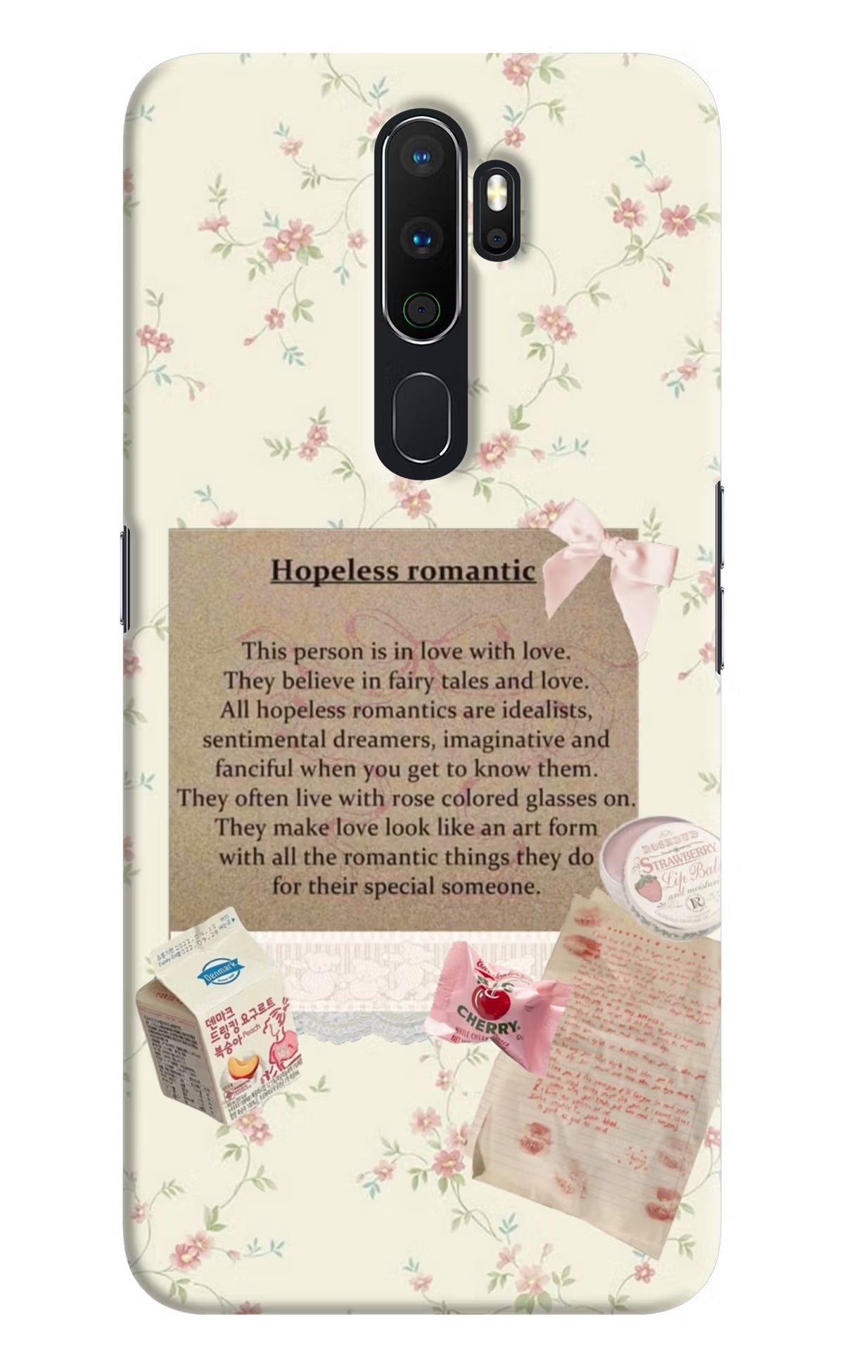 Hopeless Romantic Oppo A5 2020/A9 2020 Hard Case Back Cover by Casekaro