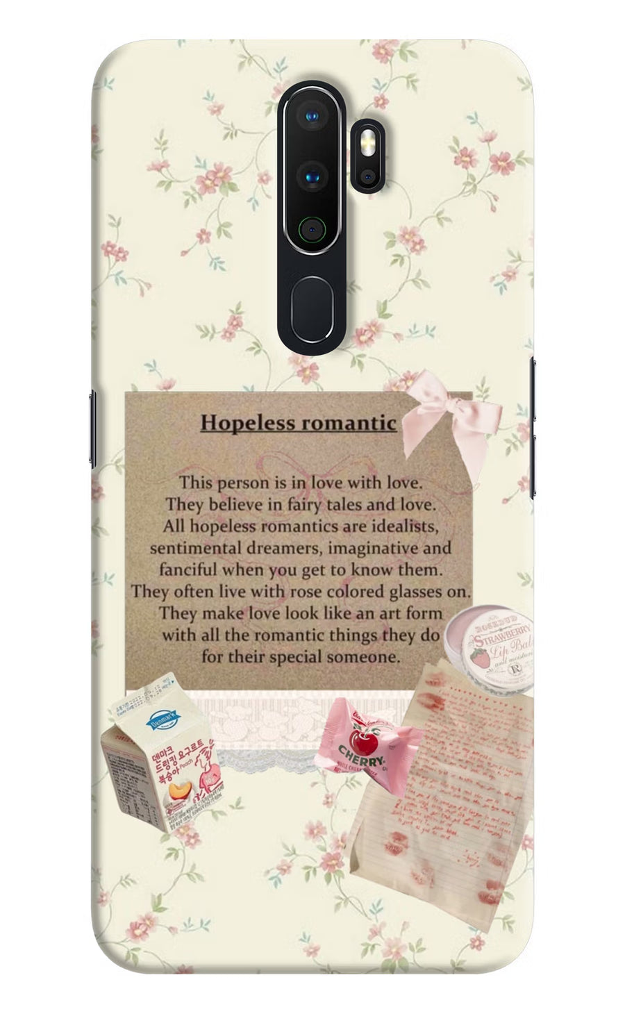 Hopeless Romantic Oppo A5 2020/A9 2020 Back Cover, Hard case